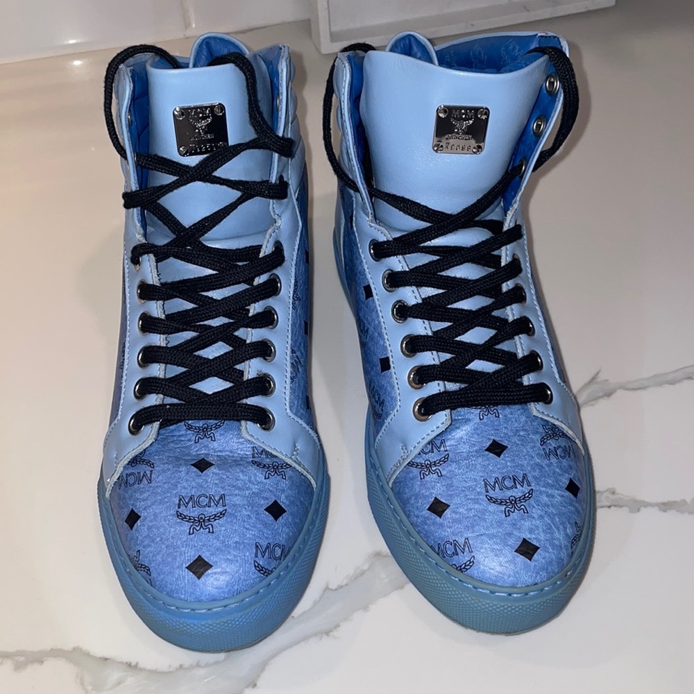 MCM baby blue high top sneakers Size 37 (US7)